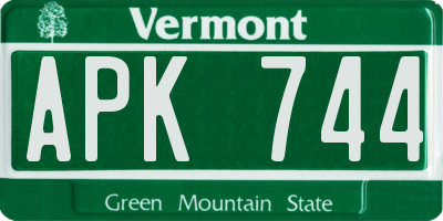 VT license plate APK744