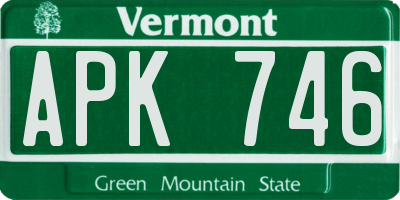 VT license plate APK746