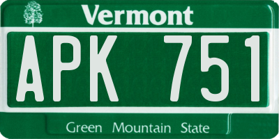VT license plate APK751