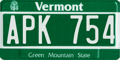 VT license plate APK754