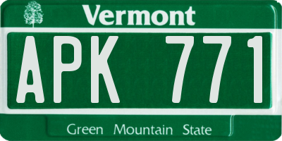 VT license plate APK771