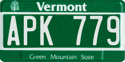 VT license plate APK779