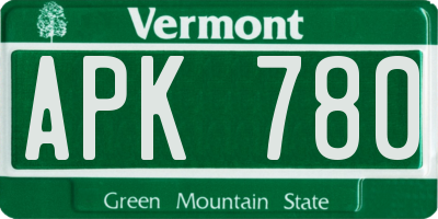 VT license plate APK780