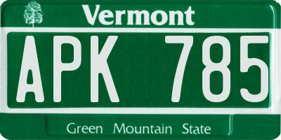 VT license plate APK785