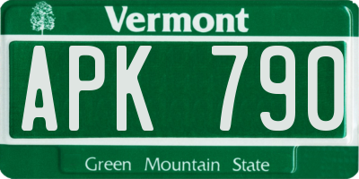 VT license plate APK790