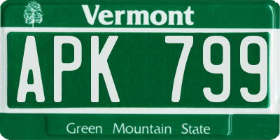 VT license plate APK799