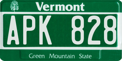 VT license plate APK828