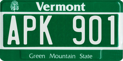 VT license plate APK901