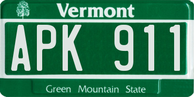 VT license plate APK911
