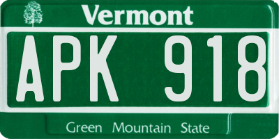 VT license plate APK918