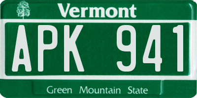 VT license plate APK941