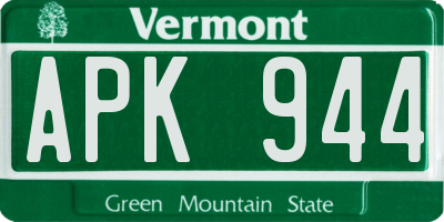 VT license plate APK944