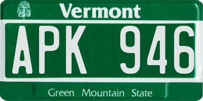 VT license plate APK946