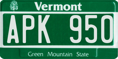VT license plate APK950