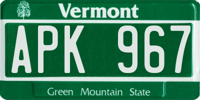 VT license plate APK967