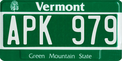 VT license plate APK979