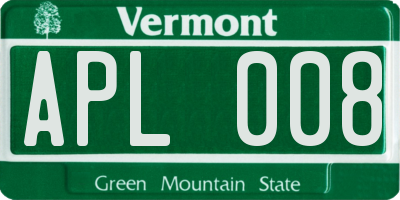 VT license plate APL008