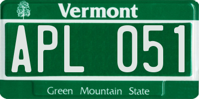 VT license plate APL051
