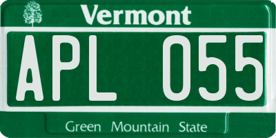 VT license plate APL055