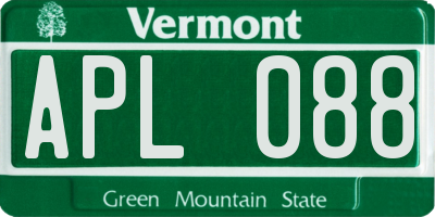 VT license plate APL088