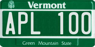 VT license plate APL100