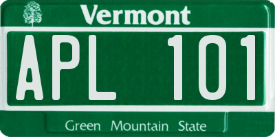VT license plate APL101
