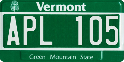 VT license plate APL105