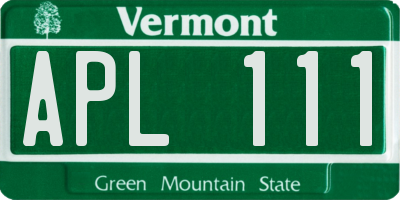 VT license plate APL111