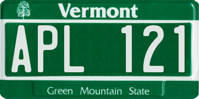 VT license plate APL121