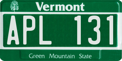VT license plate APL131