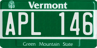 VT license plate APL146