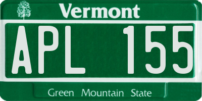 VT license plate APL155