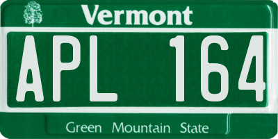 VT license plate APL164