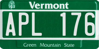 VT license plate APL176