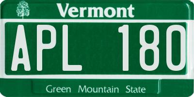 VT license plate APL180
