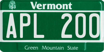 VT license plate APL200