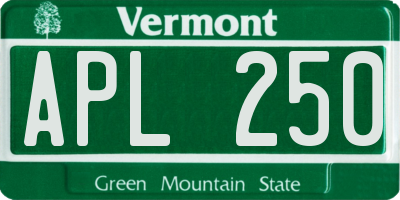 VT license plate APL250