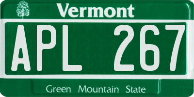 VT license plate APL267