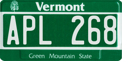 VT license plate APL268