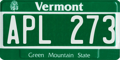 VT license plate APL273