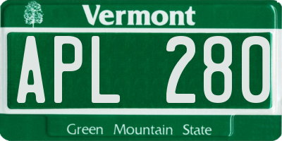 VT license plate APL280