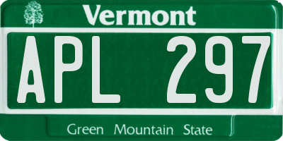 VT license plate APL297