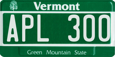 VT license plate APL300