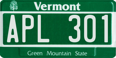 VT license plate APL301