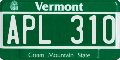 VT license plate APL310