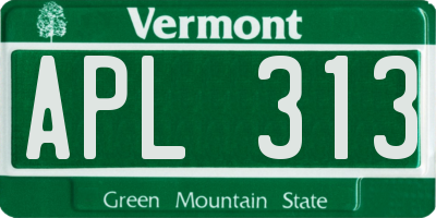 VT license plate APL313