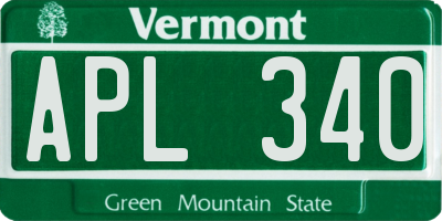 VT license plate APL340
