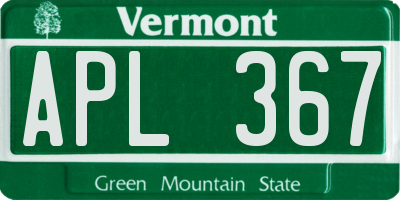 VT license plate APL367