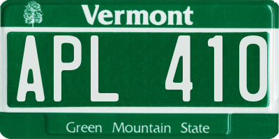 VT license plate APL410