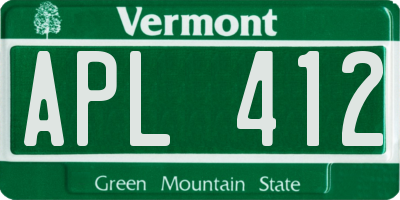 VT license plate APL412